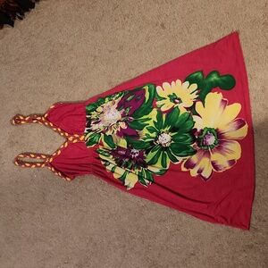 Forever 21 Floral Braided Strap Dress